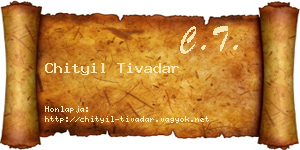 Chityil Tivadar névjegykártya